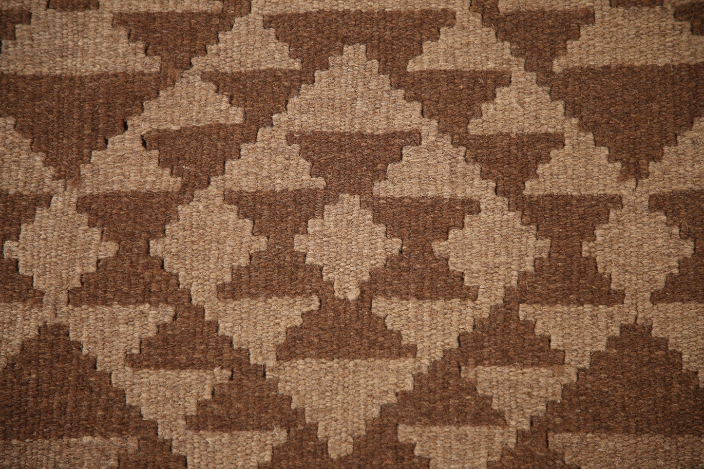 Brown Kilim Reversible Wool Area Rug 3x5