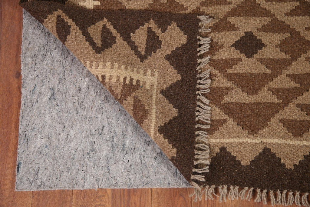 Geometric Brown Kilim Oriental Area Rug 3x6