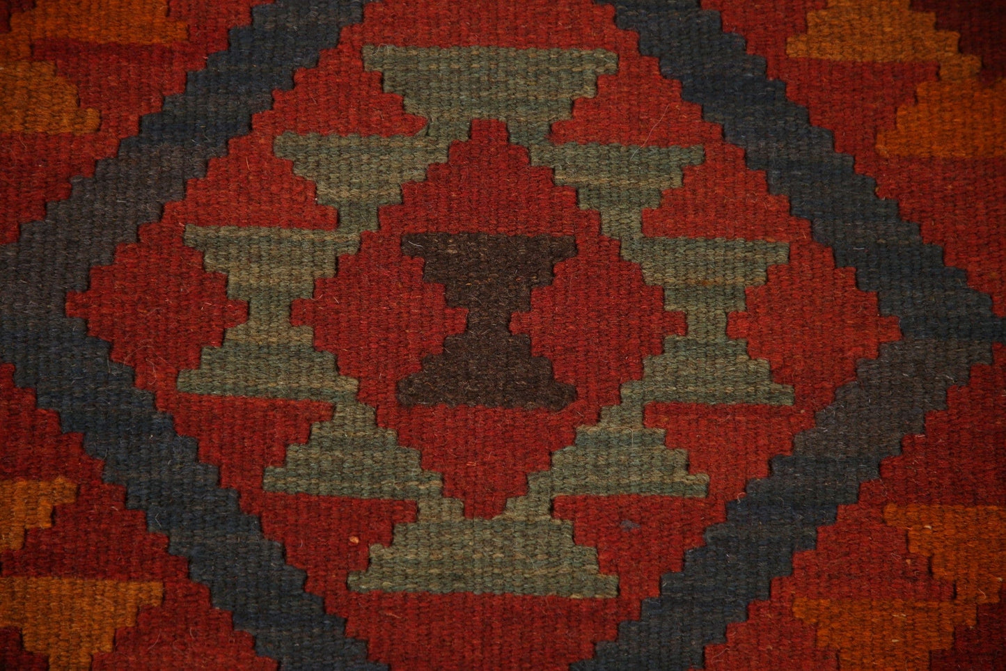 Kilim Reversible Wool Area Rug 4x5