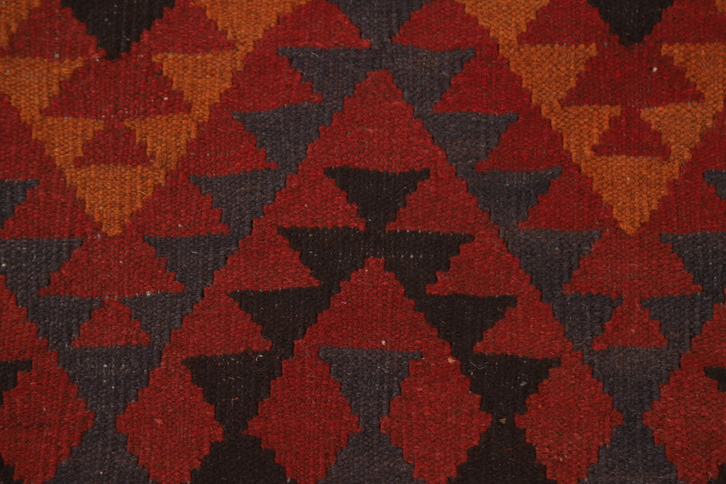 Geometric Kilim Reversible Wool Area Rug 3x5