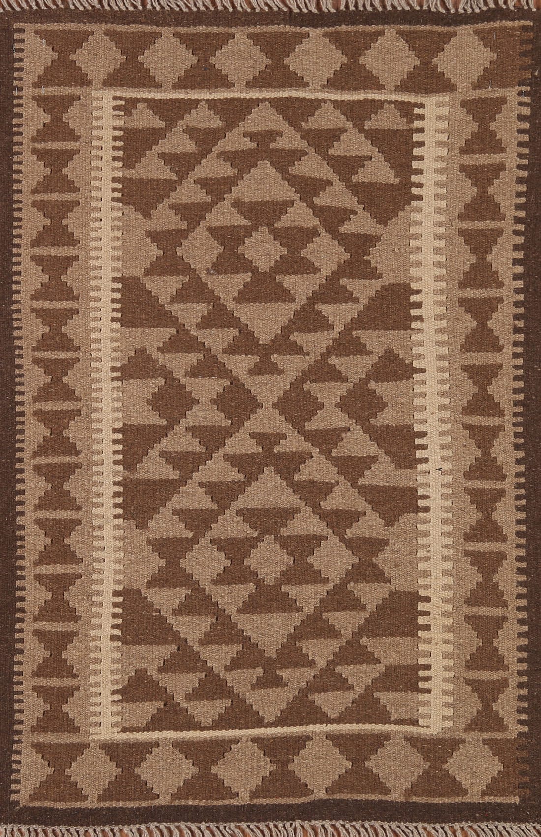 Kilim Reversible Wool Area Rug 3x4