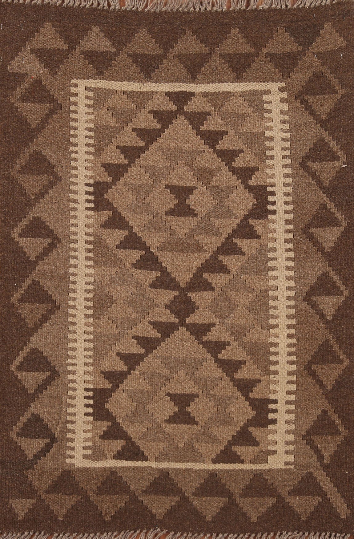 Kilim Reversible Wool Area Rug 3x4