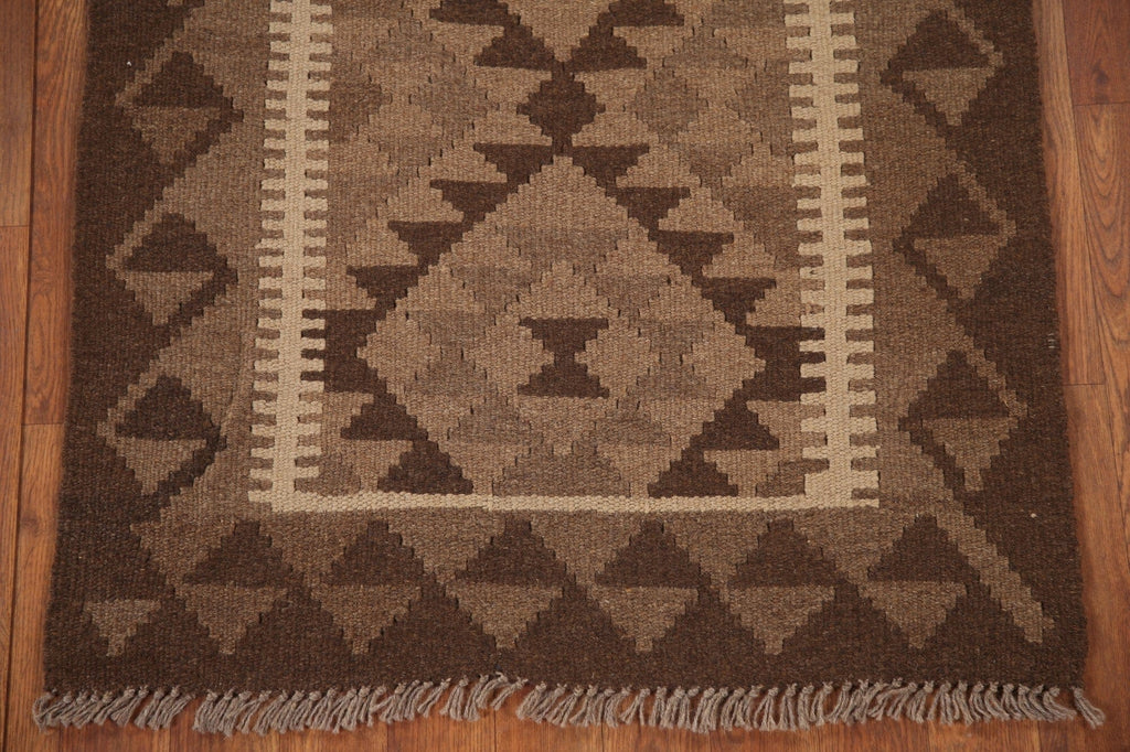 Kilim Reversible Wool Area Rug 3x4