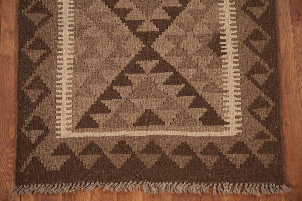 Geometric Kilim Oriental Wool Rug 3x4