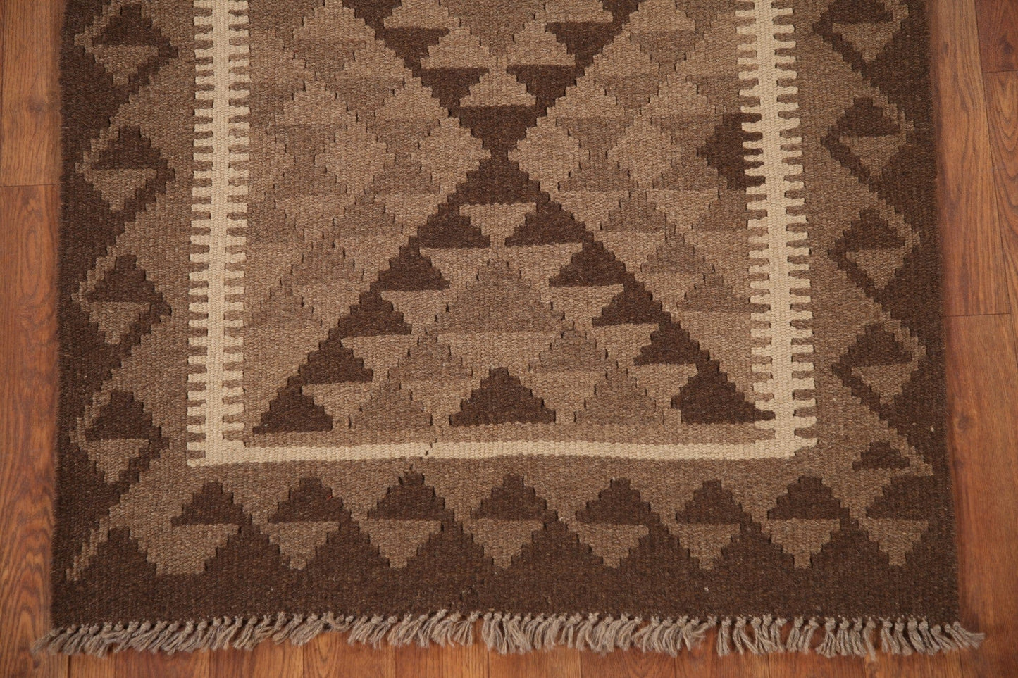 Geometric Kilim Oriental Wool Rug 3x4