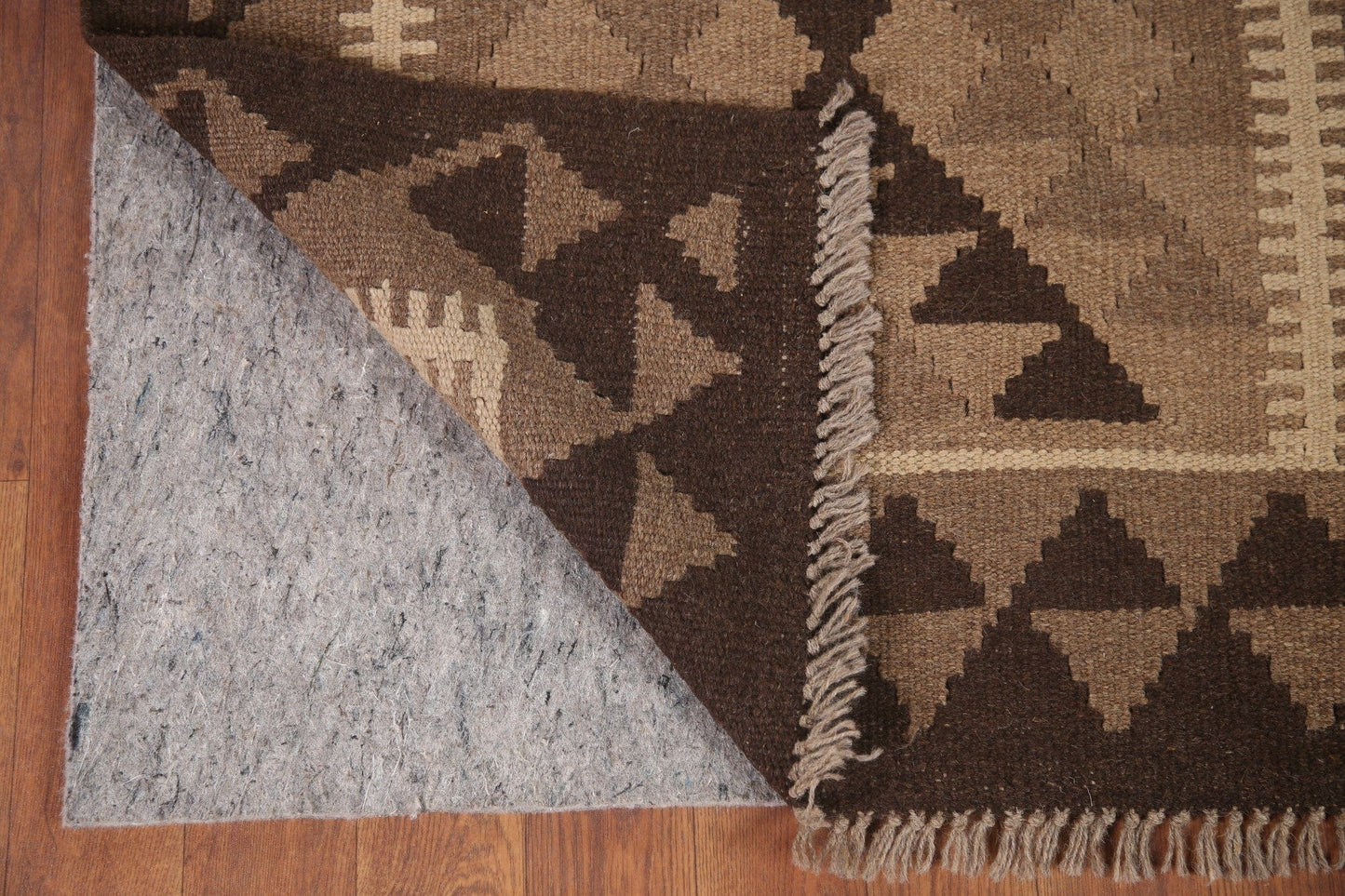 Geometric Kilim Reversible Wool Rug 3x4