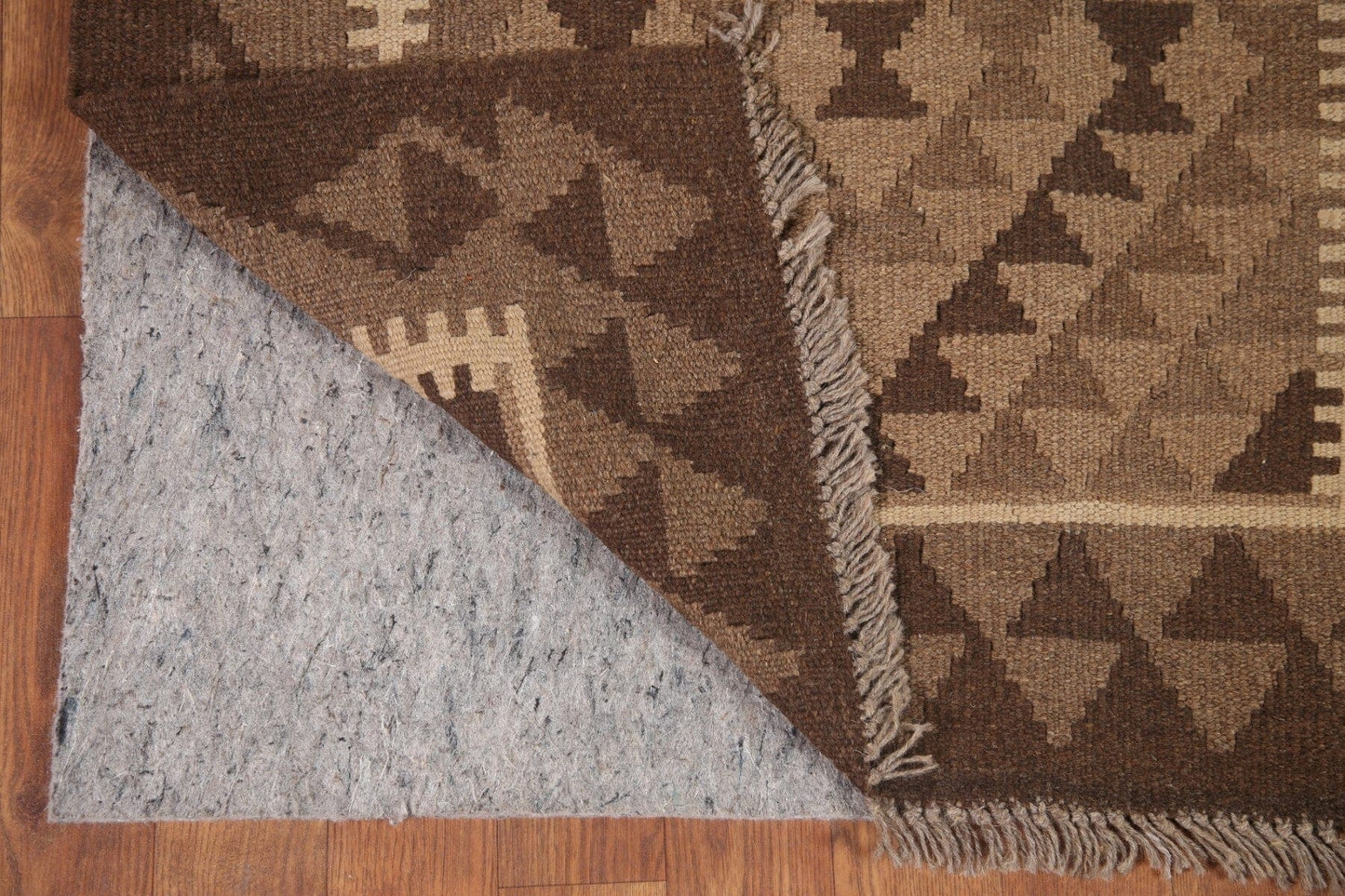 Reversible Wool Kilim Geometric Area Rug 3x4