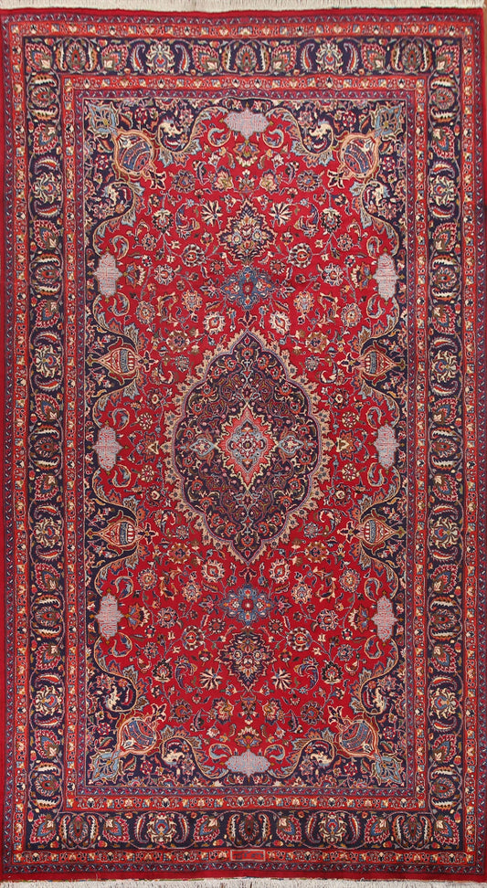 Floral Red Mashad Persian Large Rug 10x16