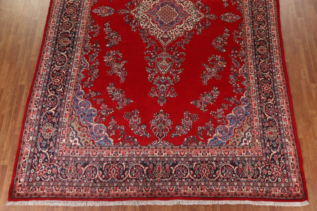 Vintage Red Hamedan Persian Large Rug 10x16