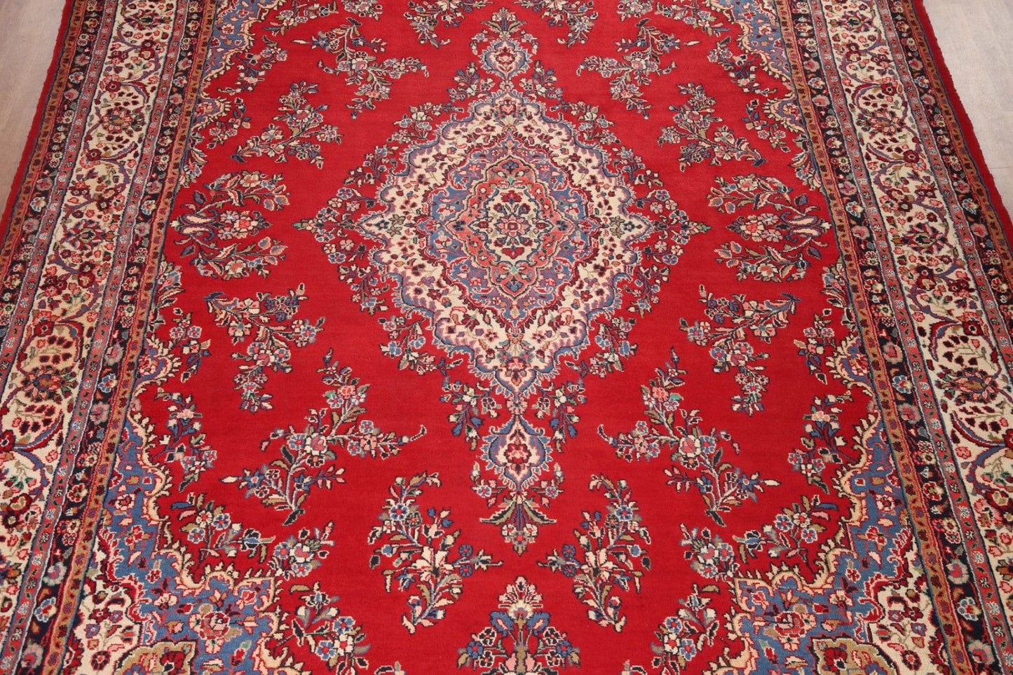 Red Vintage Hamedan Persian Large Rug 11x15