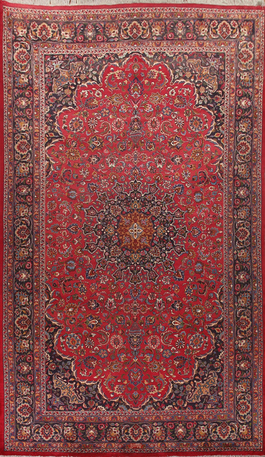 Vintage Mashad Signed Persian Large Rug 10x16