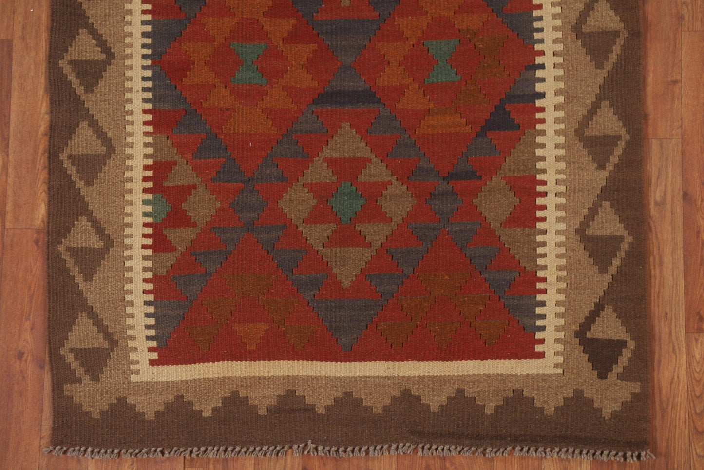 Reversible Wool Kilim Oriental Area Rug 4x7