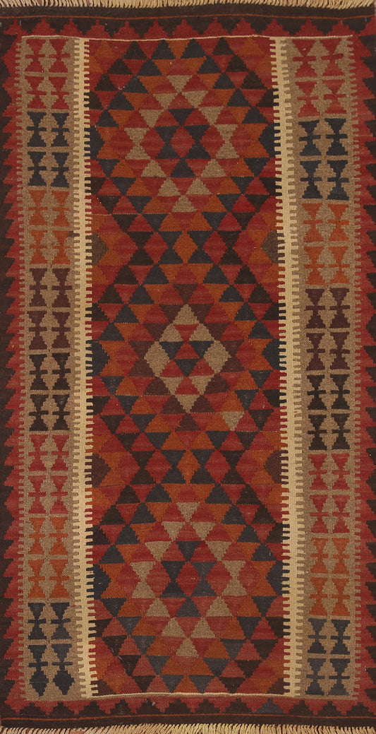 Colorful Kilim Oriental Runner Rug 3x7