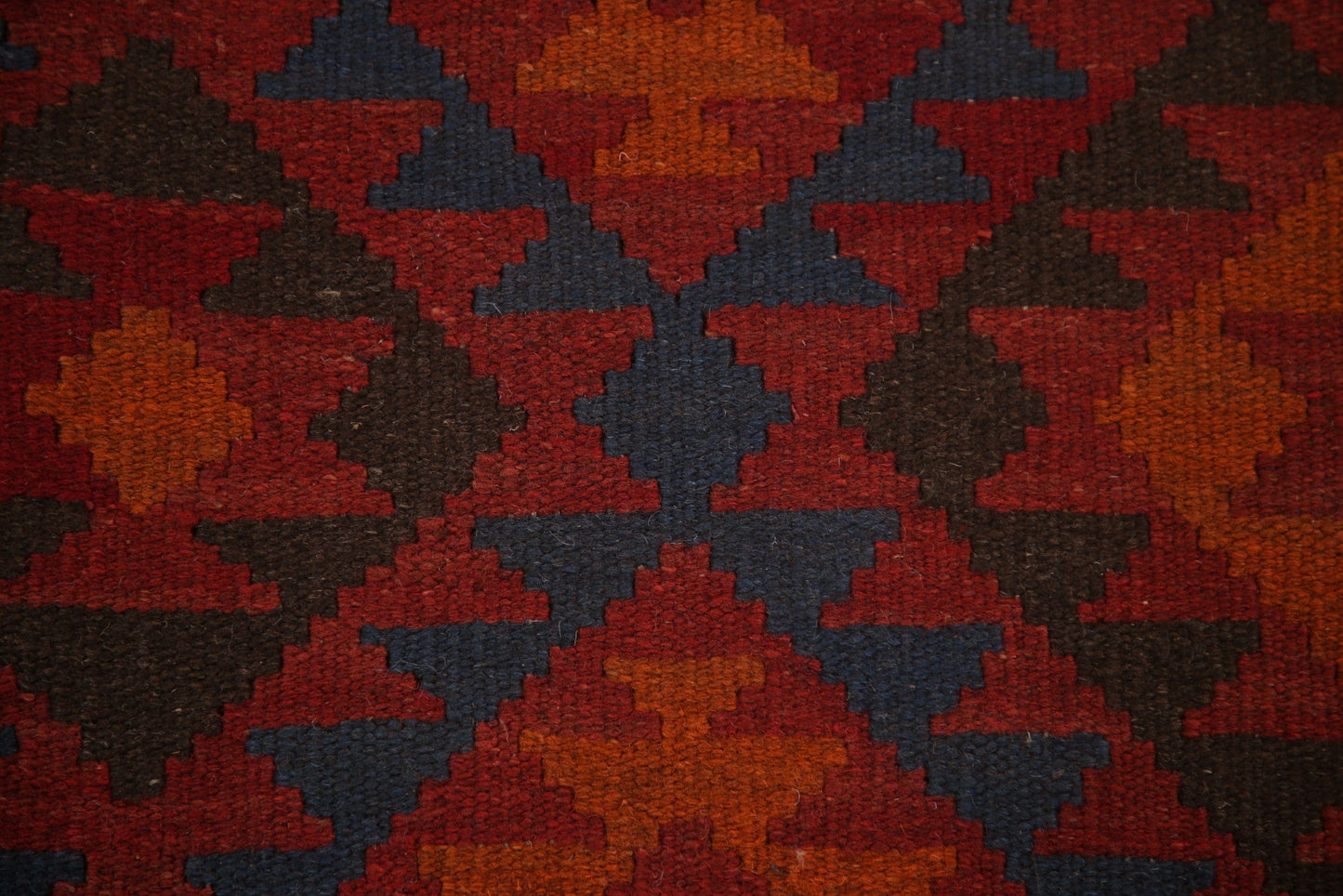 Geometric Kilim Oriental Runner Rug 3x7