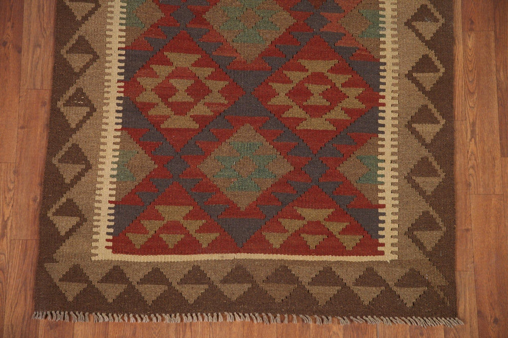 Geometric Kilim Oriental Runner Rug 3x7