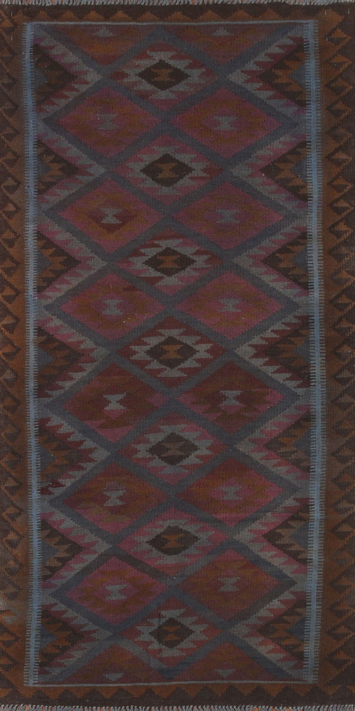 Geometric Kilim Oriental Runner Rug 3x7