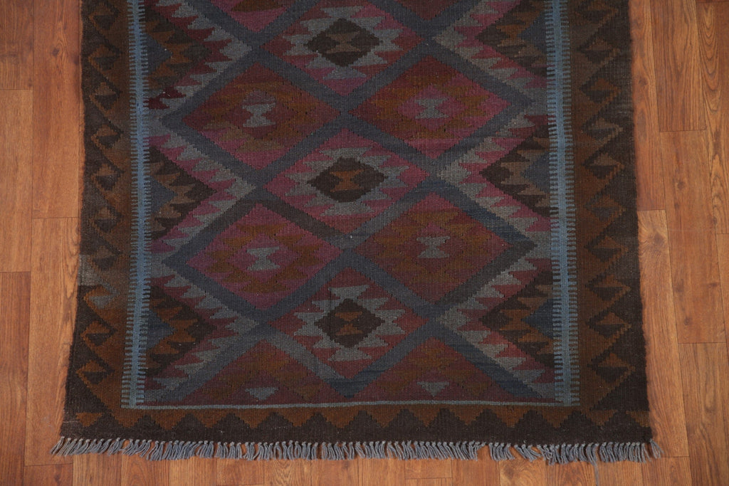 Geometric Kilim Oriental Runner Rug 3x7