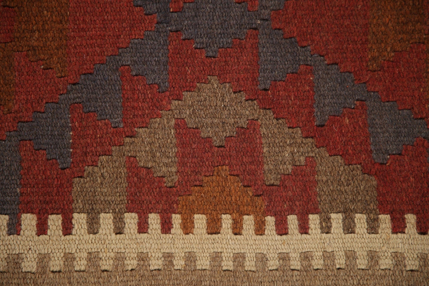 Reversible Wool Kilim Oriental Rug 3x6