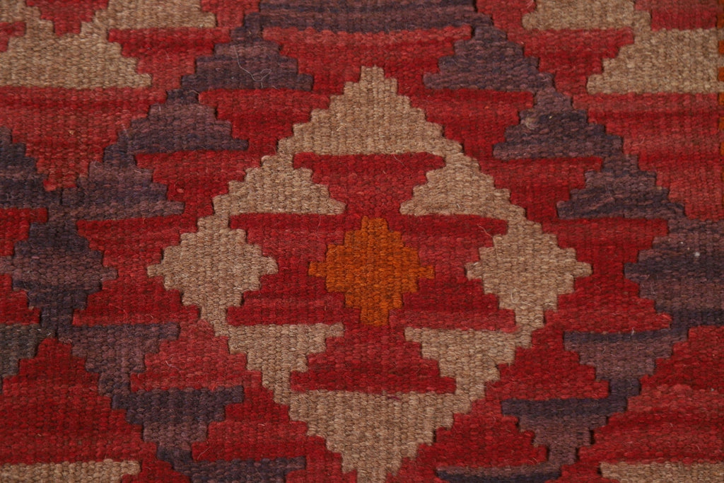 Kilim Reversible Wool Runner Rug 3x7