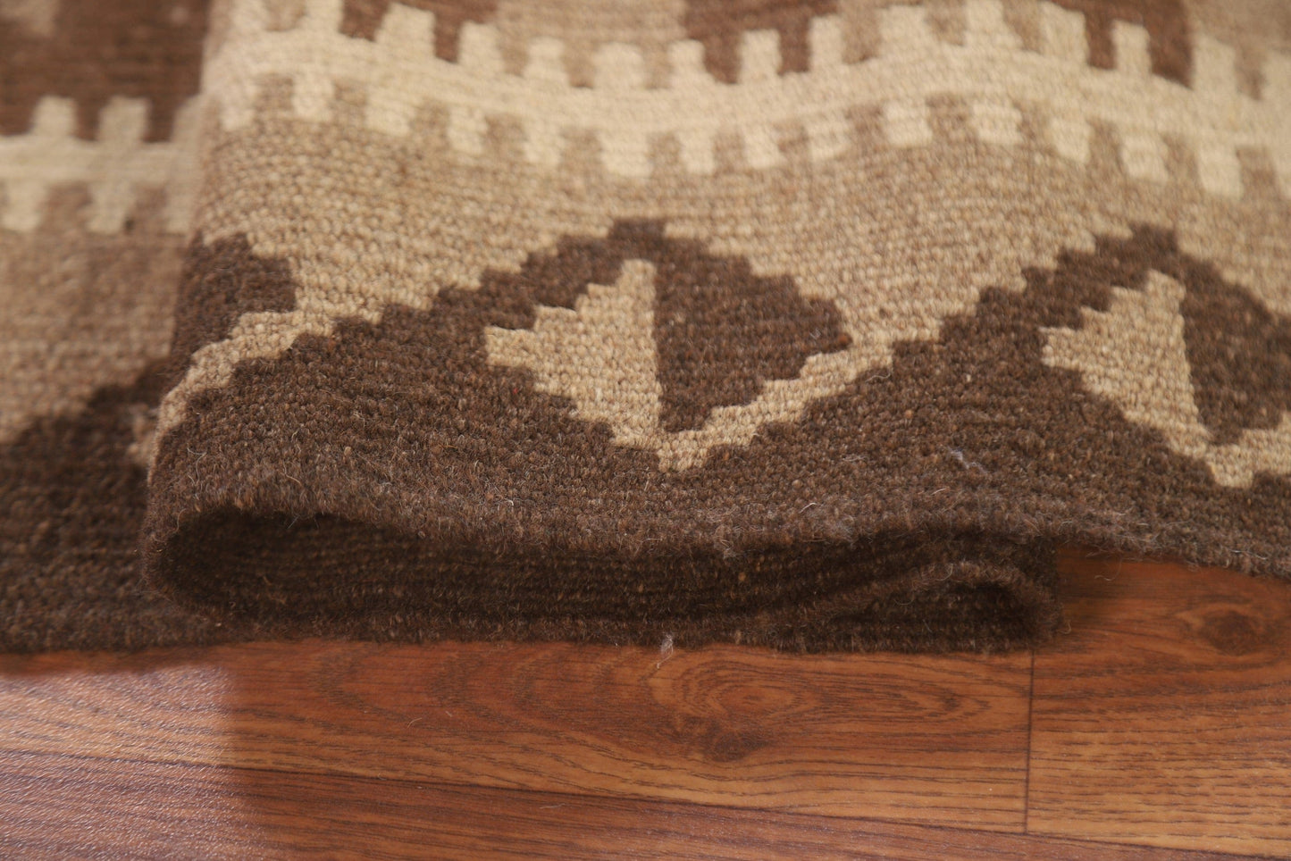 Reversible Wool Kilim Runner Rug 3x7