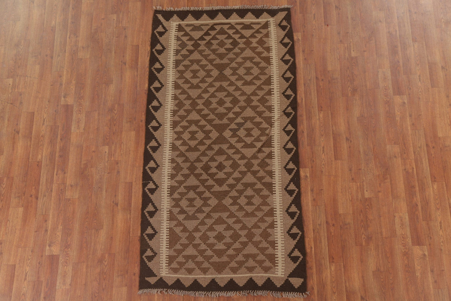 Reversible Wool Kilim Oriental Area Rug 3x6