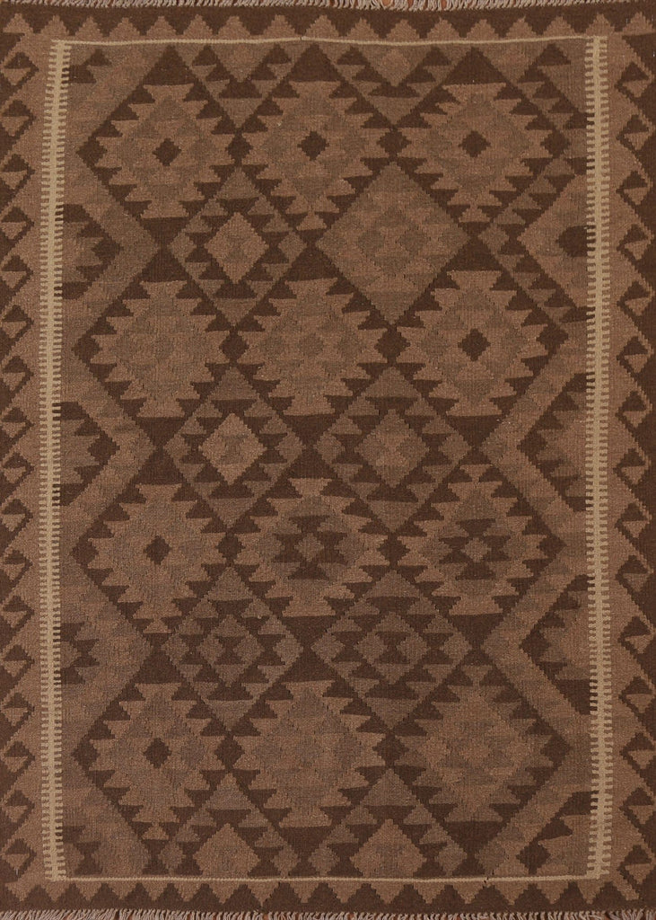 Brown Kilim Oriental Area Rug 5x7