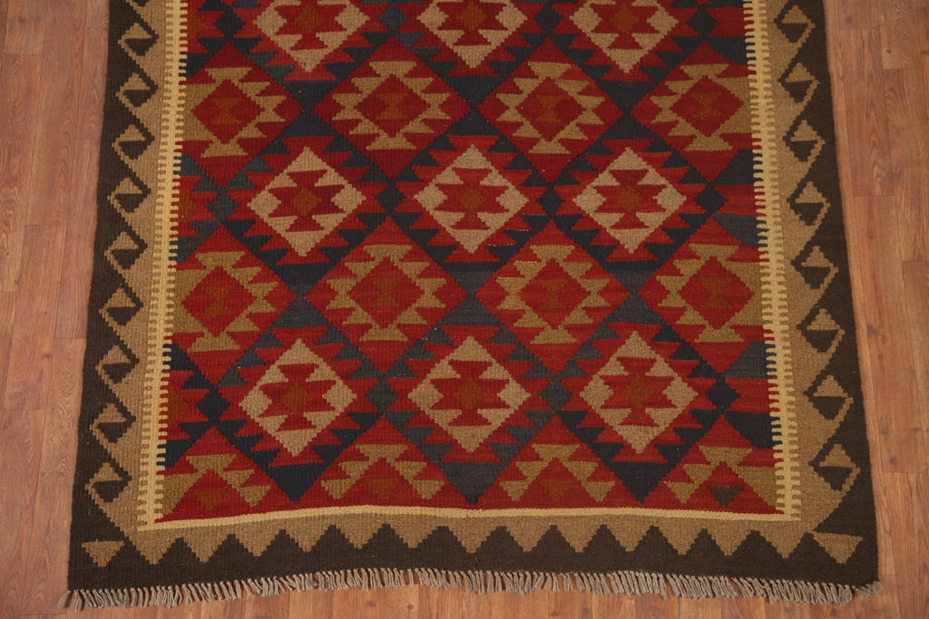 Reversible Wool Kilim Oriental Area Rug 5x7