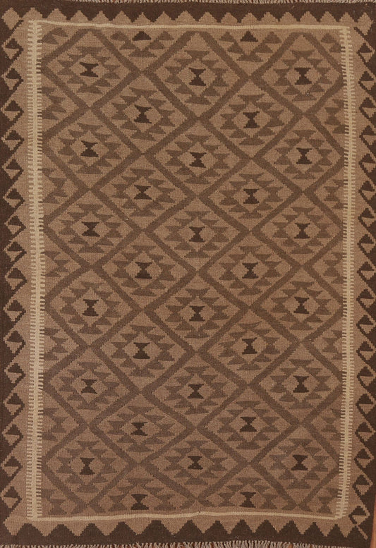 Reversible Wool Kilim Oriental Area Rug 5x7