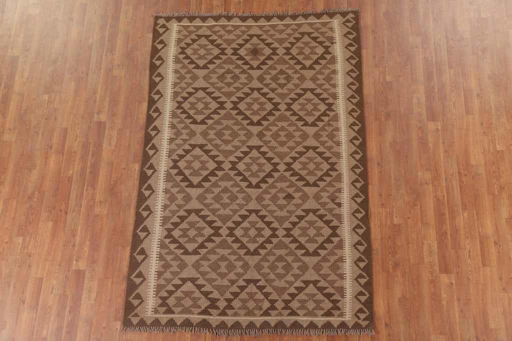 Kilim Reversible Wool Area Rug 5x7