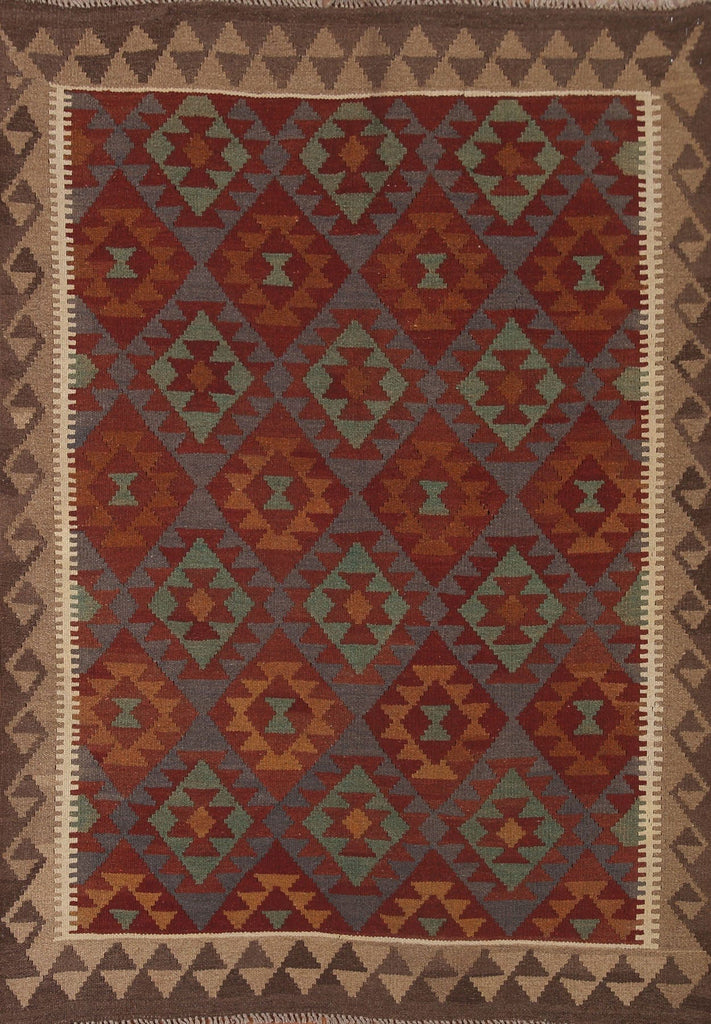 Multi-Color Kilim Oriental Area Rug 5x6