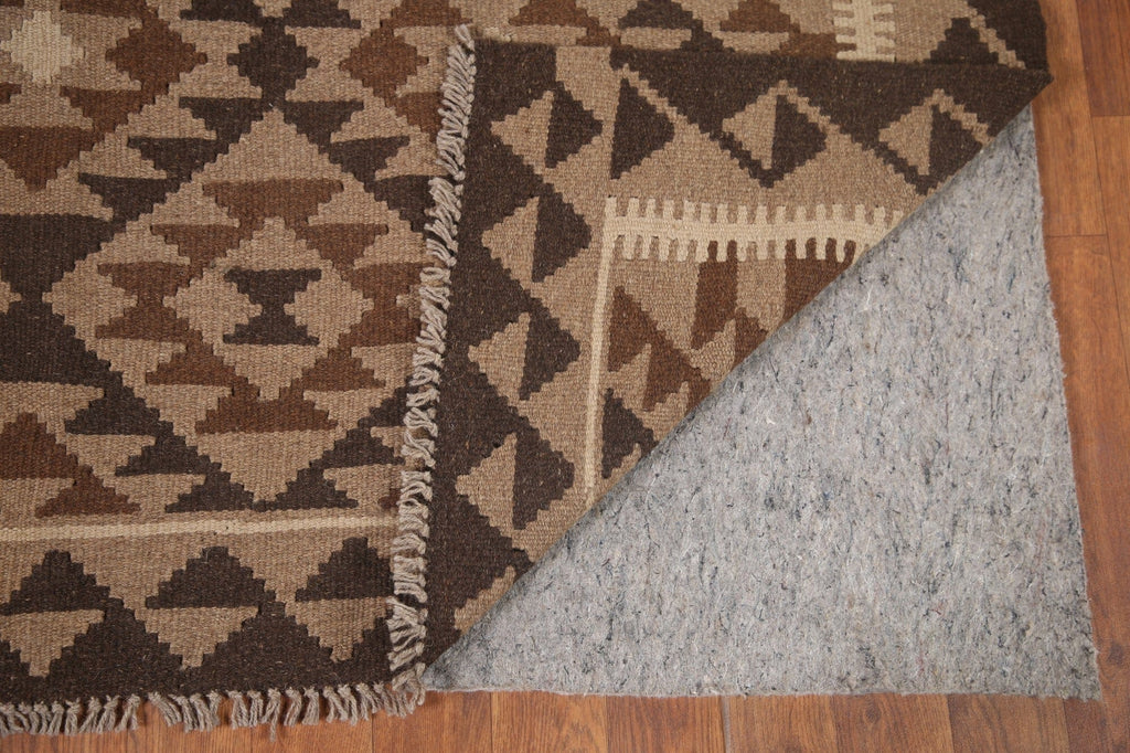 Reversible Wool Kilim Geometric Area Rug 5x7