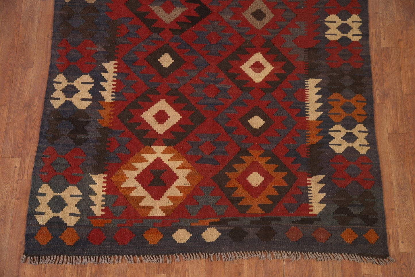 Reversible Wool Kilim Oriental Area Rug 5x7