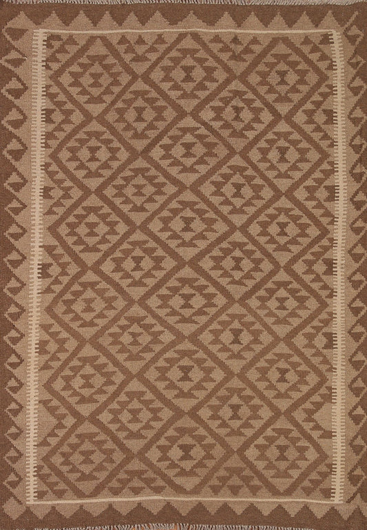 Kilim Reversible Wool Area Rug 5x6