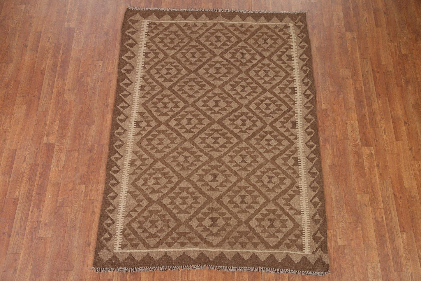 Kilim Reversible Wool Area Rug 5x6