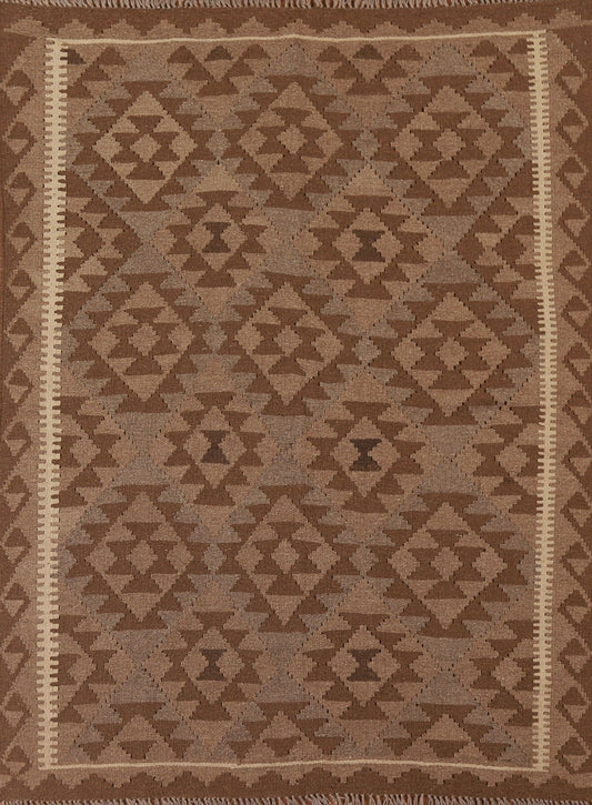 Kilim Reversible Wool Area Rug 5x6