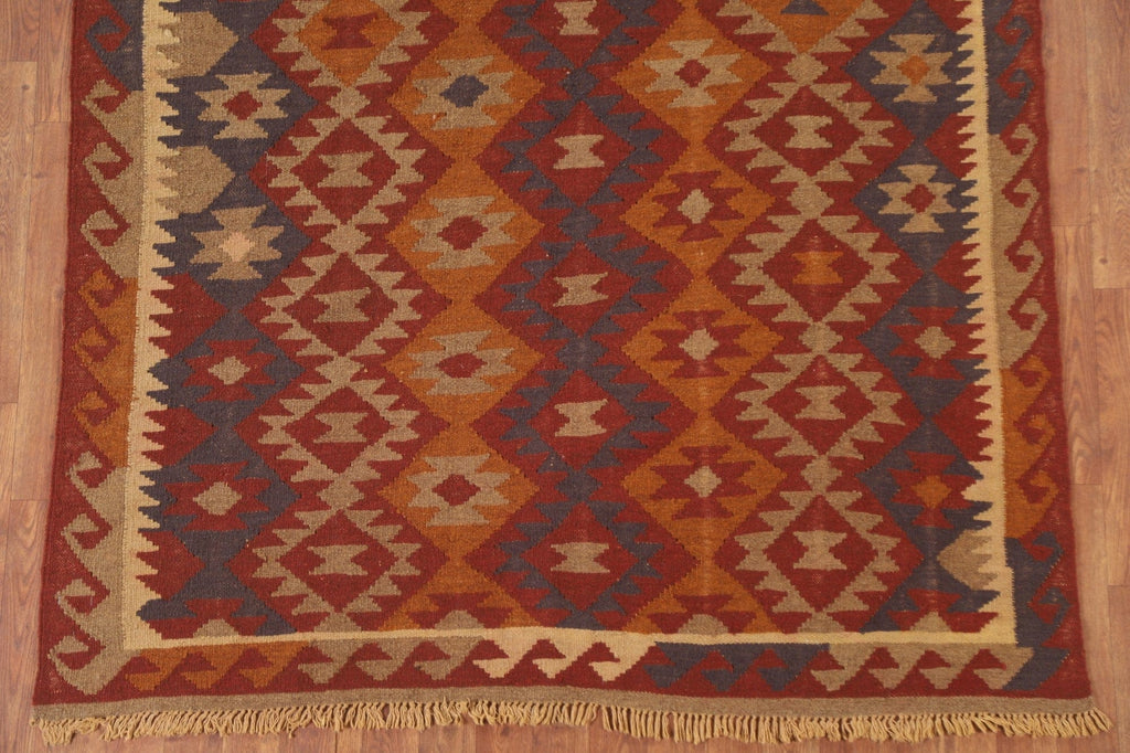 Reversible Wool Kilim Oriental Area Rug 5x6