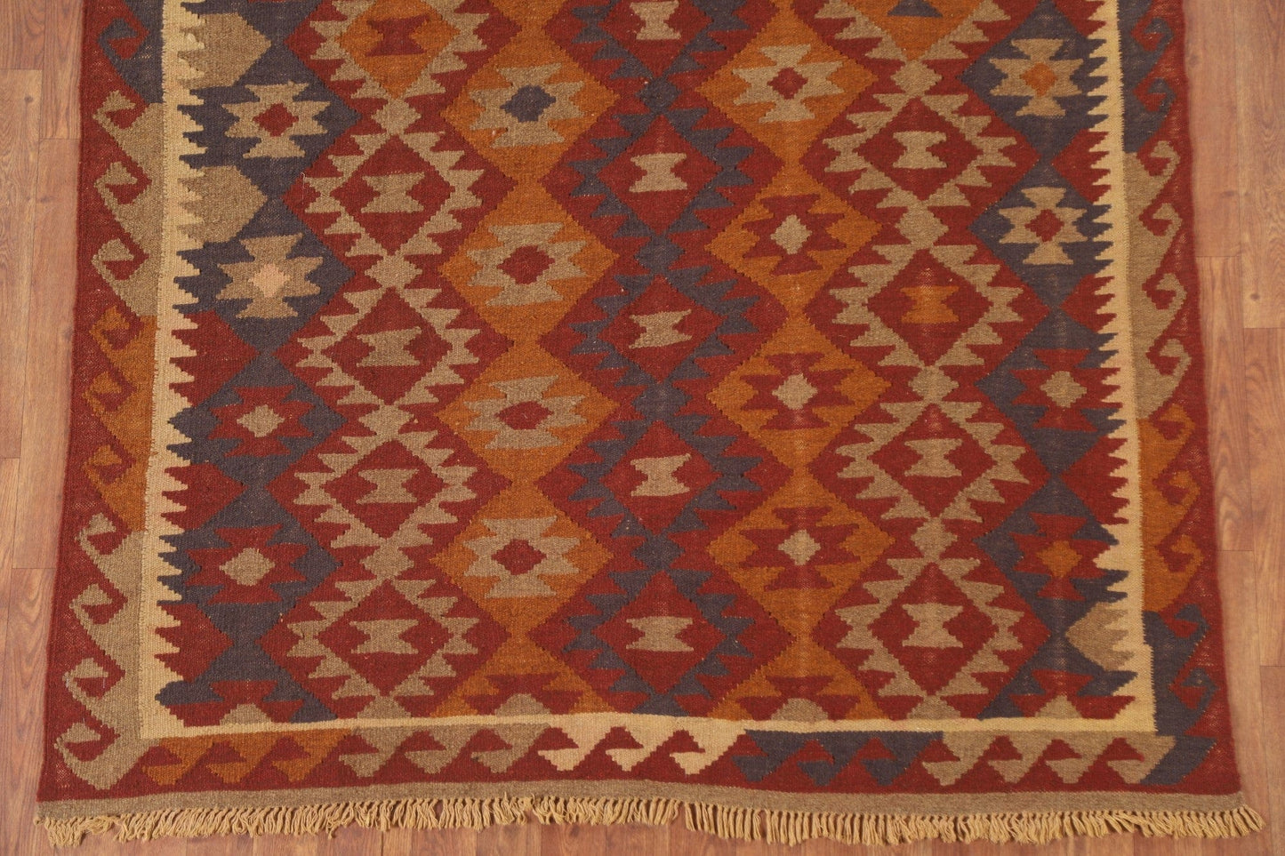 Reversible Wool Kilim Oriental Area Rug 5x6