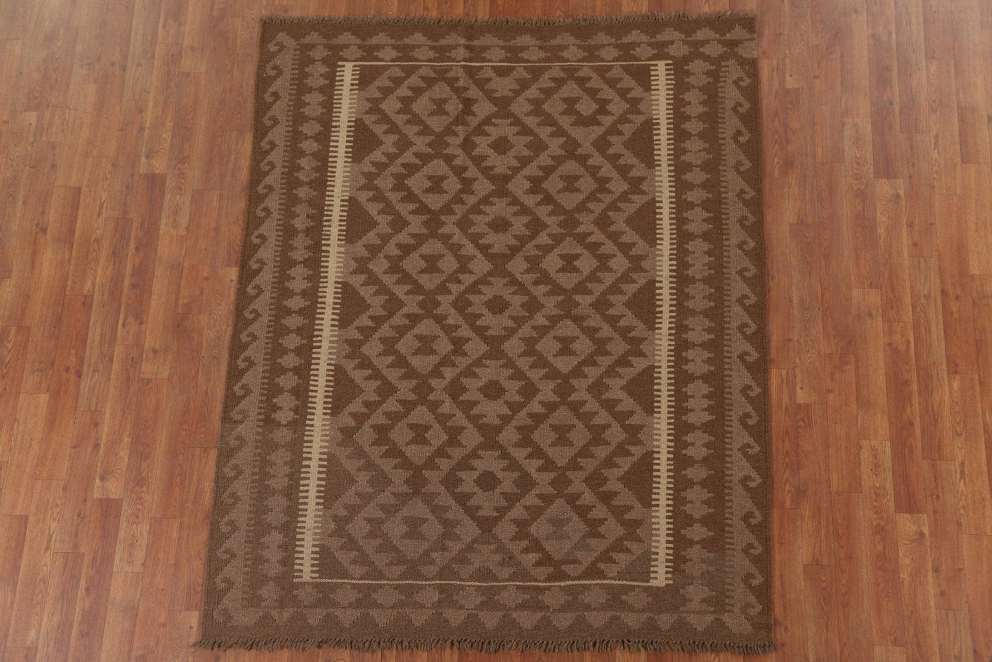 Reversible Wool Kilim Oriental Area Rug 5x6