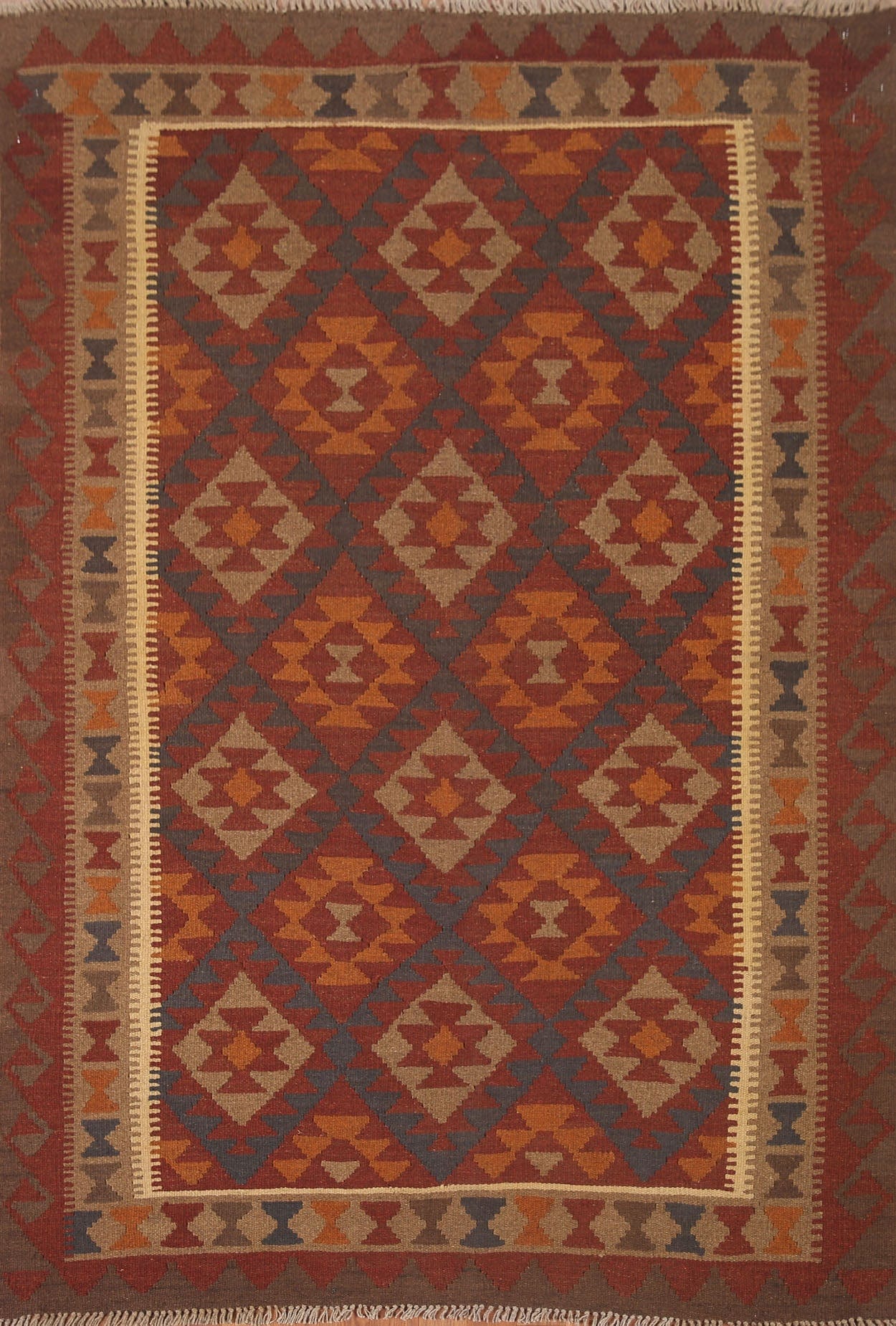 Geometric Kilim Oriental Area Rug 5x6