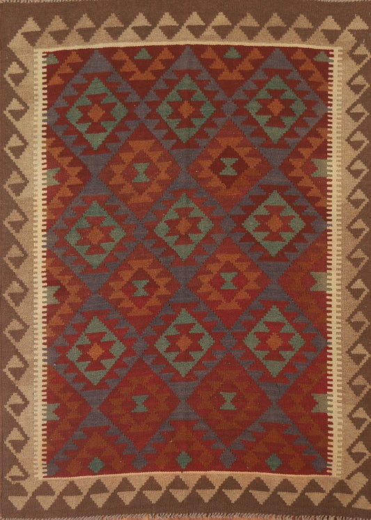 Multi-Color Kilim Oriental Area Rug 5x7