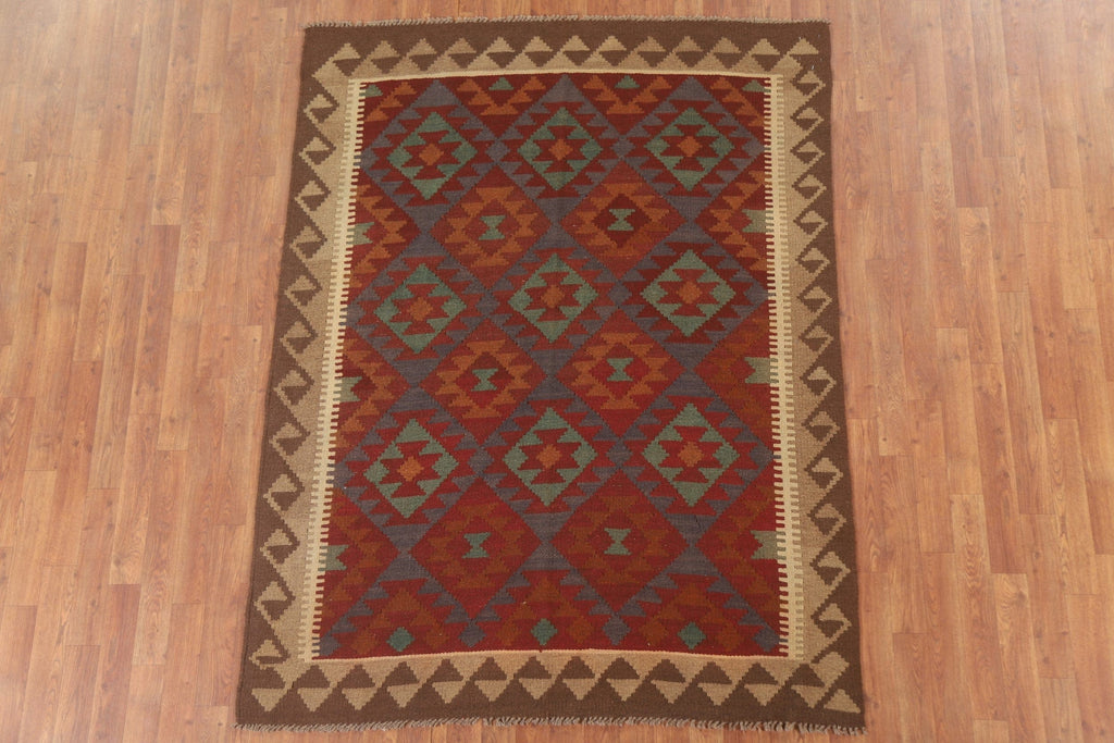 Multi-Color Kilim Oriental Area Rug 5x7