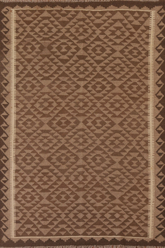 Reversible Wool Kilim Oriental Area Rug 5x7