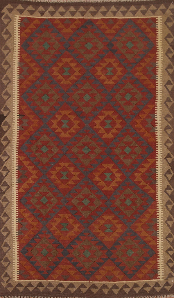 Kilim Reversible Wool Area Rug 5x8