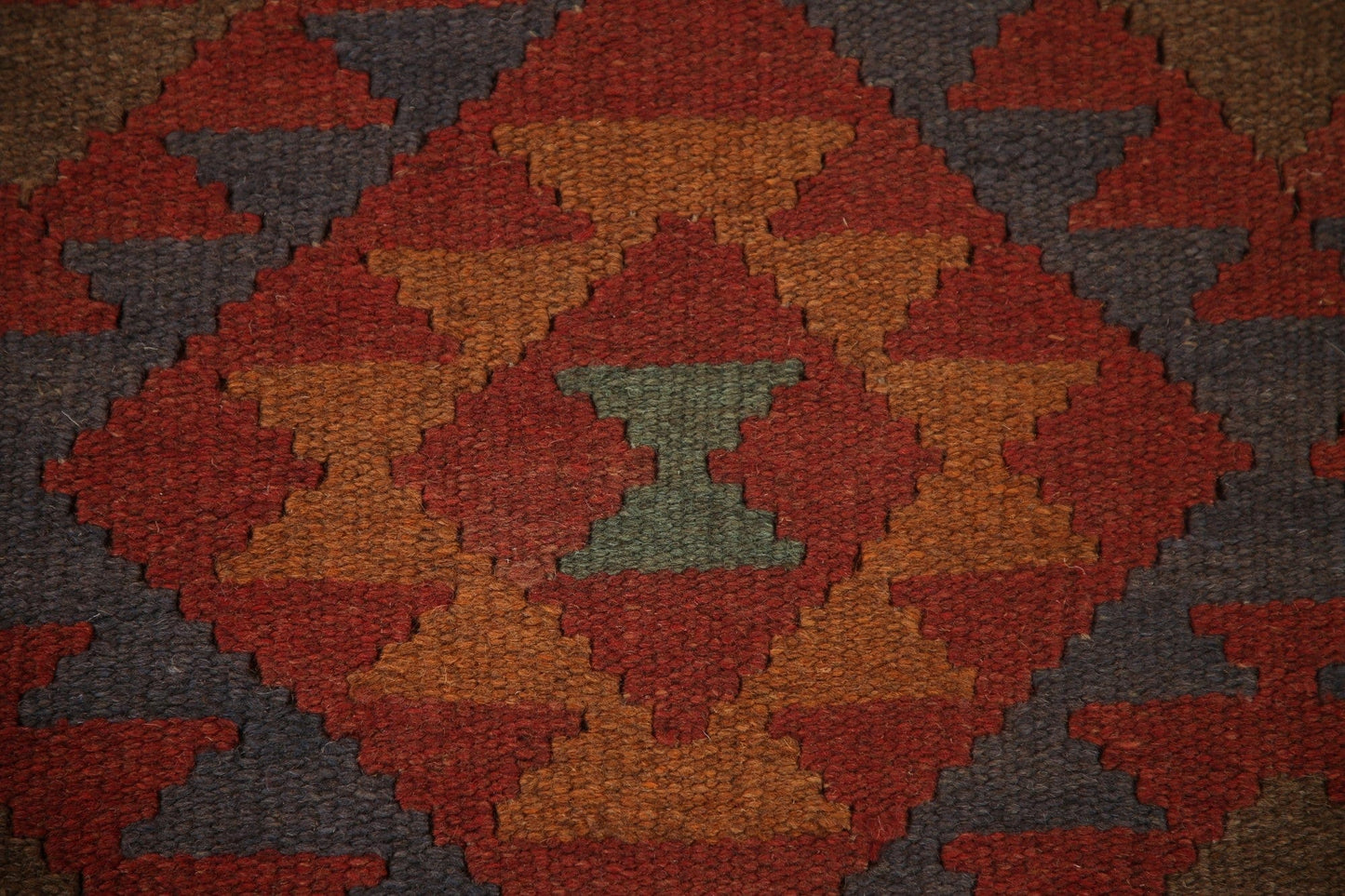 Kilim Reversible Wool Area Rug 5x8