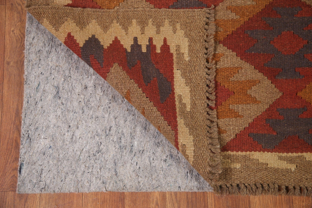 Reversible Wool Kilim Wool Area Rug 5x8