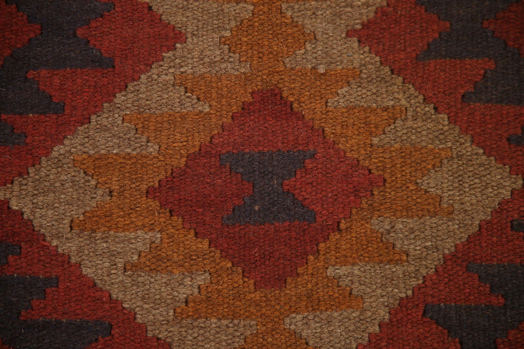 Reversible Wool Kilim Wool Area Rug 5x8