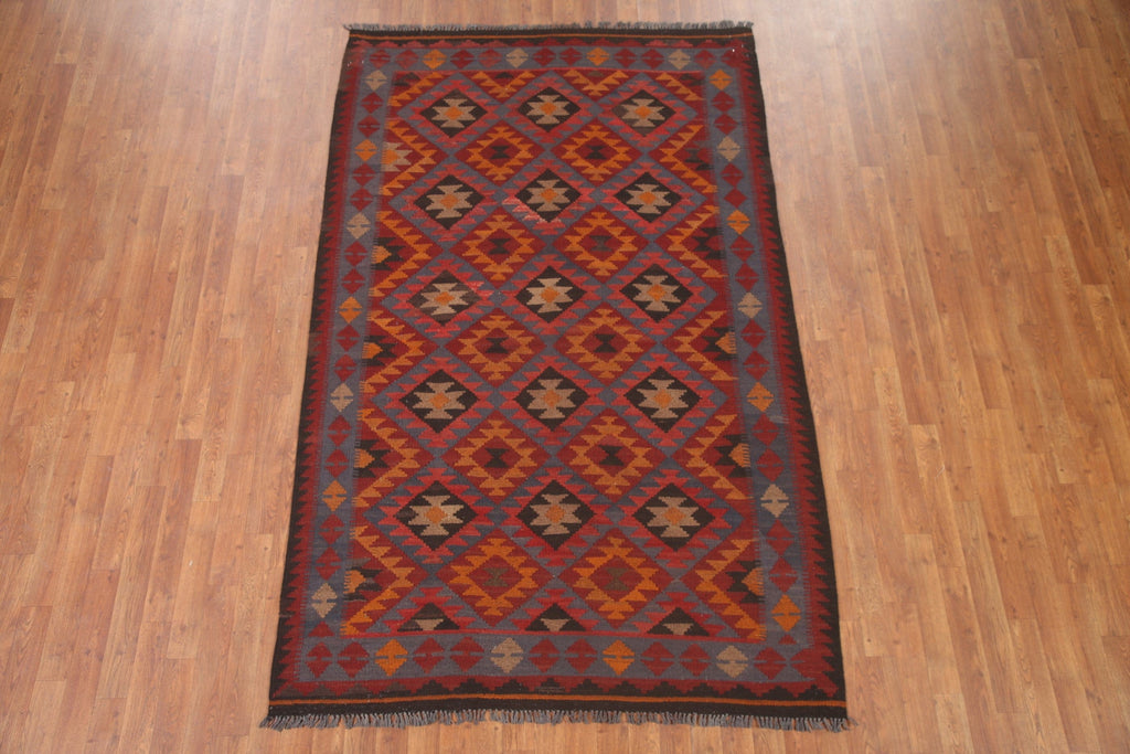 Geometric Kilim Reversible Area Rug 5x8