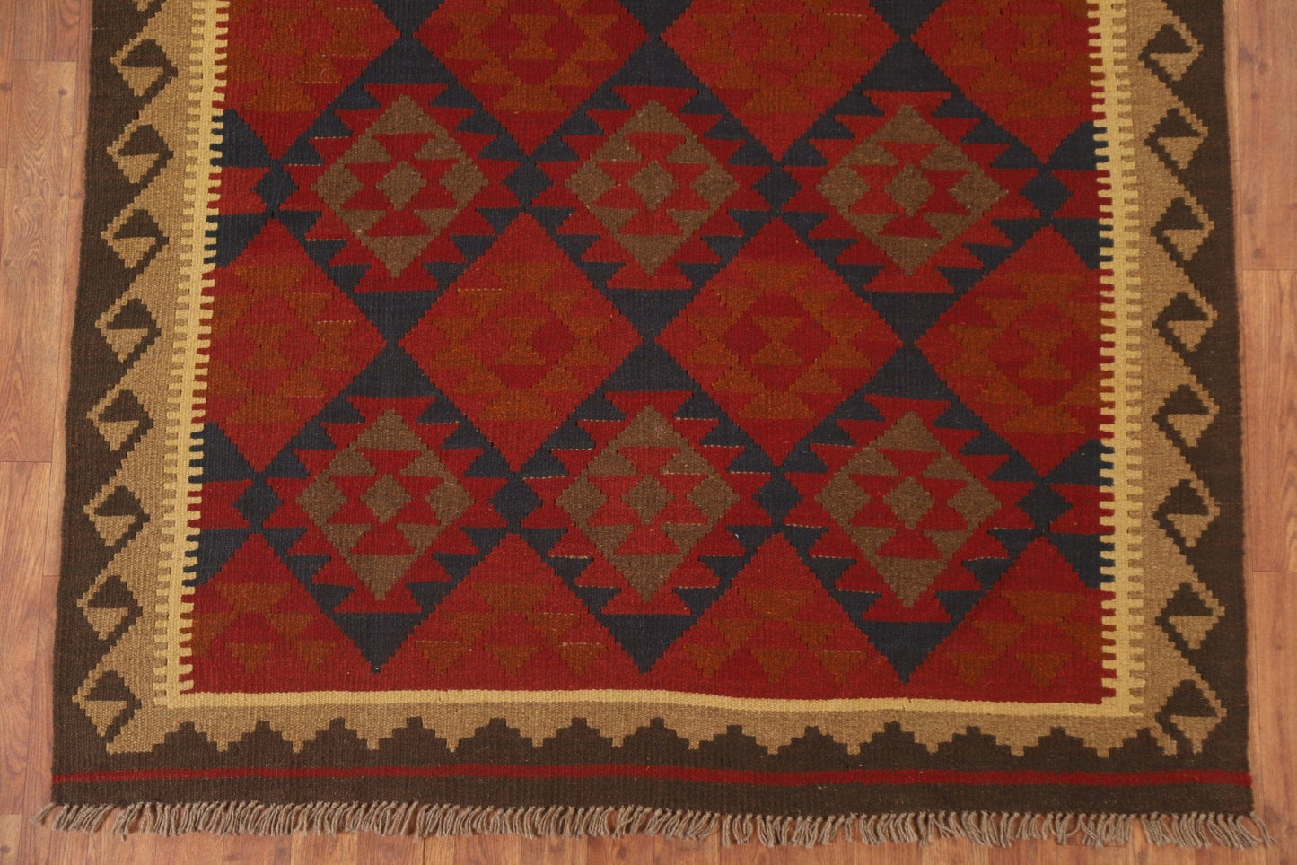 Reversible Wool Kilim Oriental Area Rug 5x7