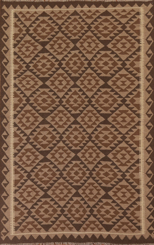 Reversible Wool Kilim Oriental Area Rug 5x8