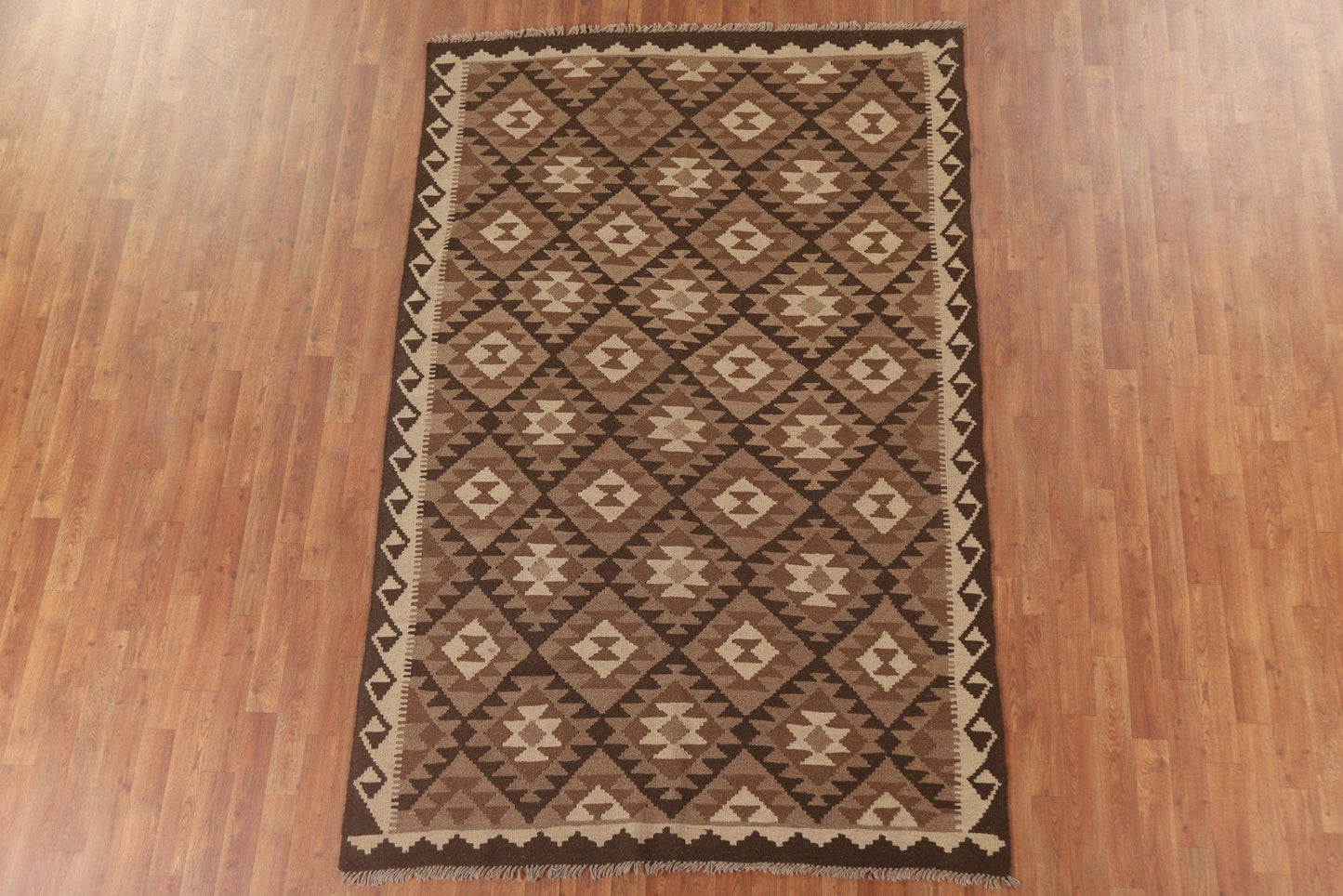 Reversible Wool Kilim Oriental Area Rug 5x8